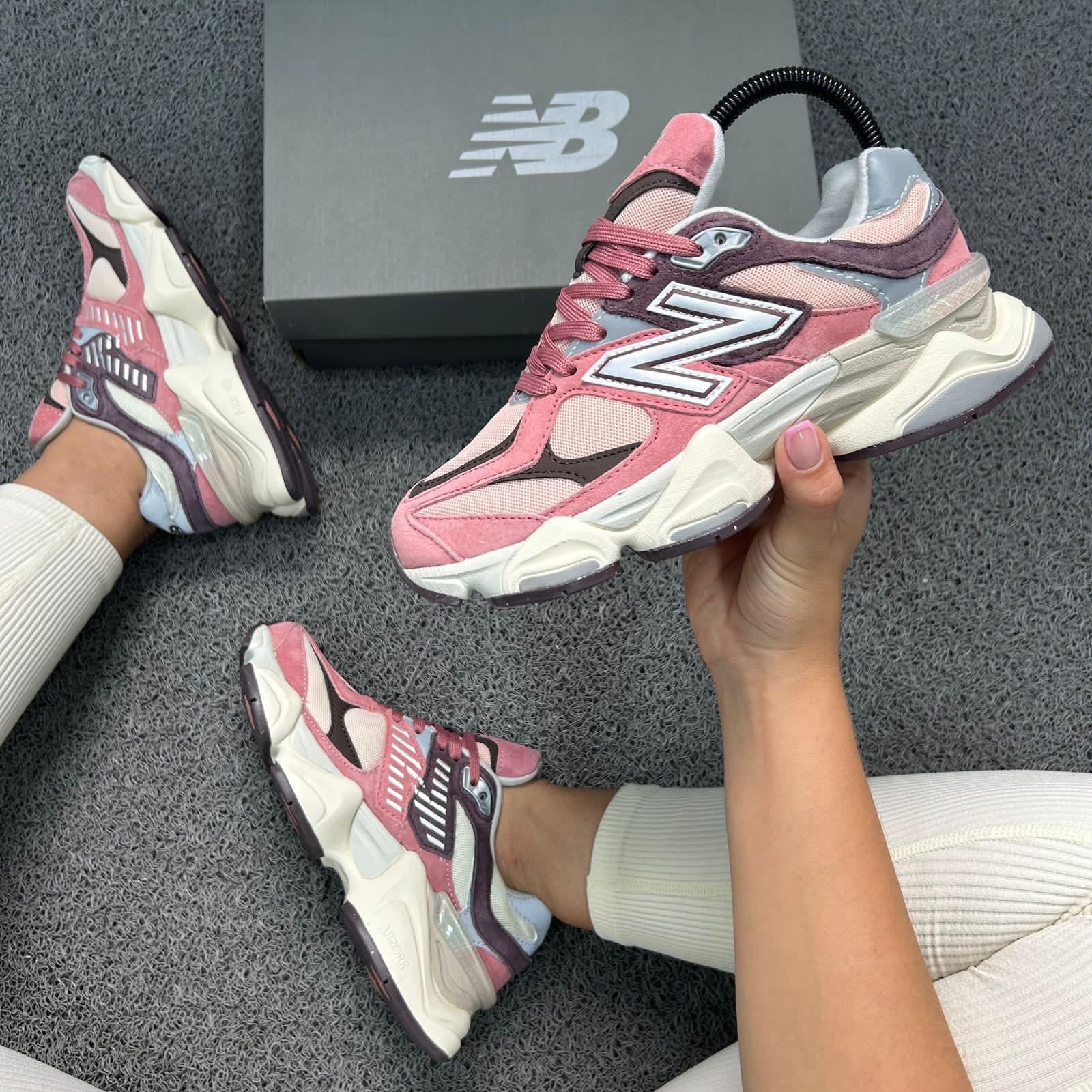 New balance gris rosa hotsell