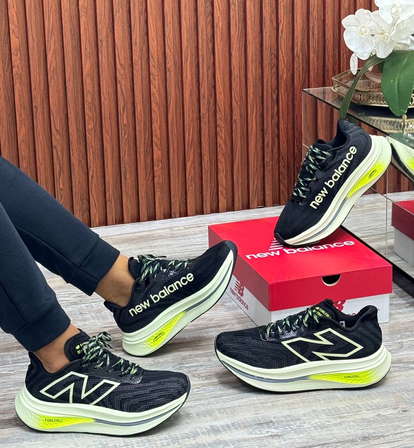 NEW BALANCE FUELCELL NEGRO VERDE