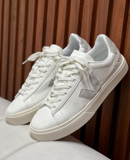 Tenis Veja Campo Blanco Gris